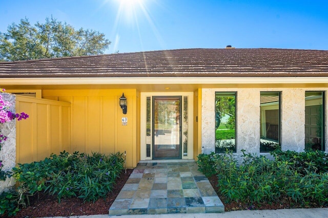 view of doorway to property