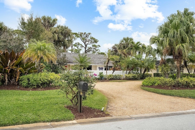 view of front of house featuring a front yard