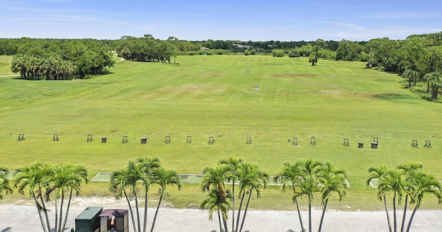 drone / aerial view with a rural view