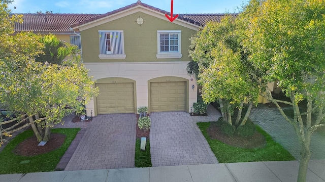 view of front of home featuring a garage