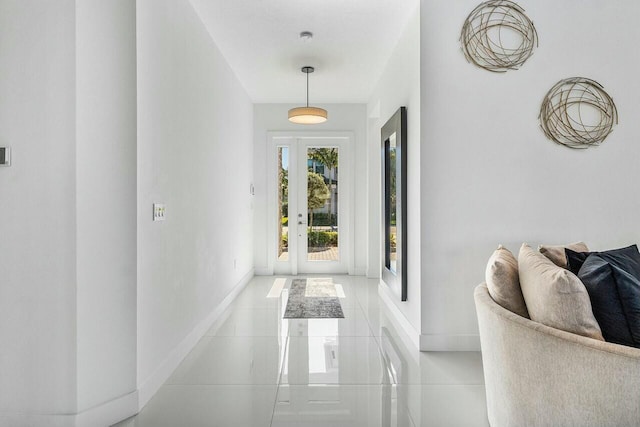 interior space with french doors