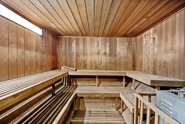 view of sauna