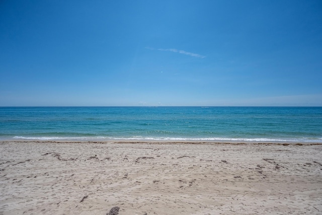 property view of water featuring a view of the beach