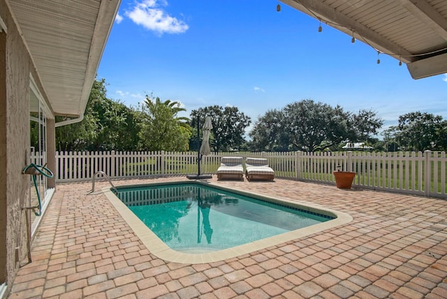 view of pool featuring a patio