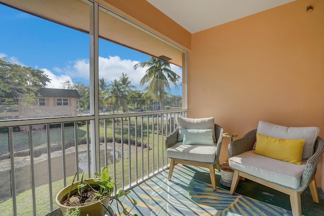 view of sunroom