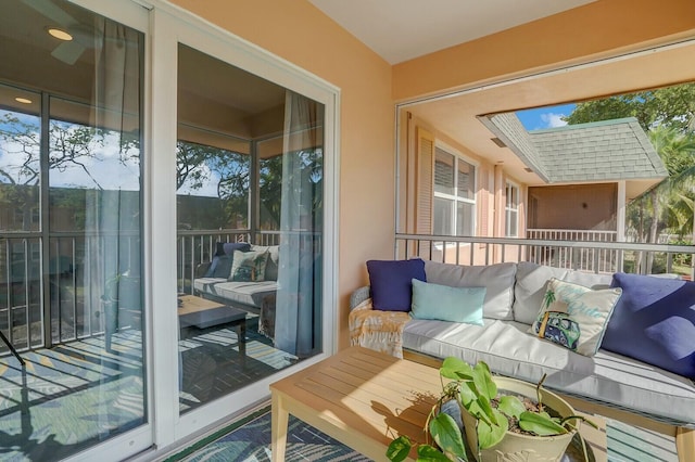 760 SE 2nd Ave Unit C203, Deerfield Beach, FL 33441 - balcony featuring an outdoor living space