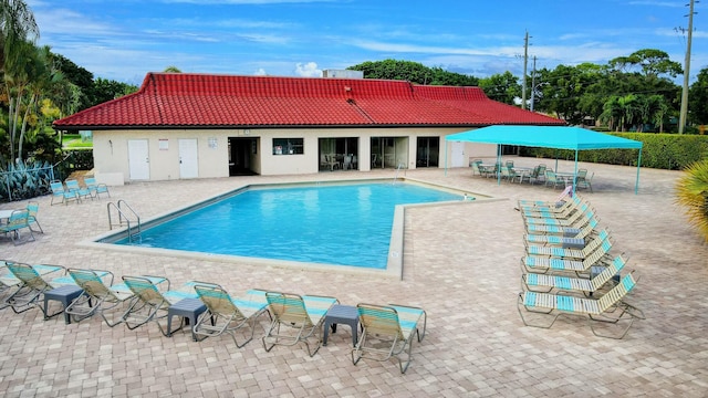 view of pool with a patio area