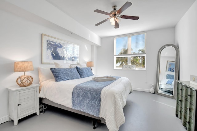 bedroom with ceiling fan