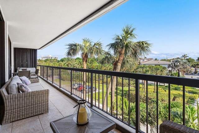 balcony featuring outdoor lounge area