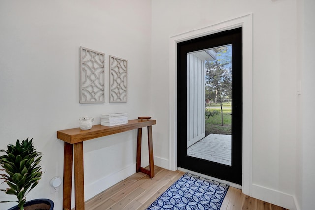 entryway featuring light wood-type flooring