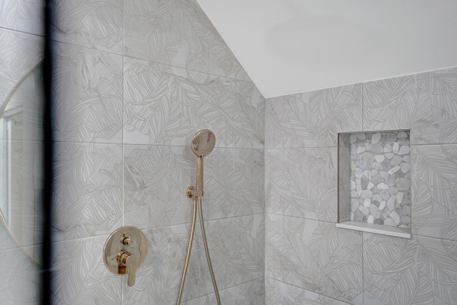 interior details with walk in shower