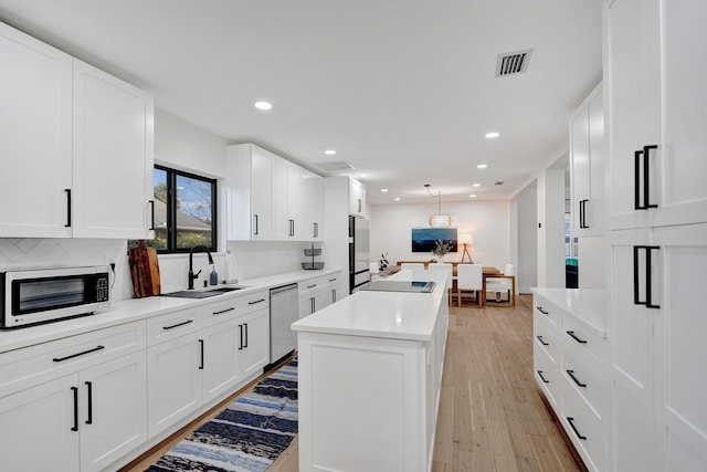 kitchen featuring white cabinetry, sink, and stainless steel appliances