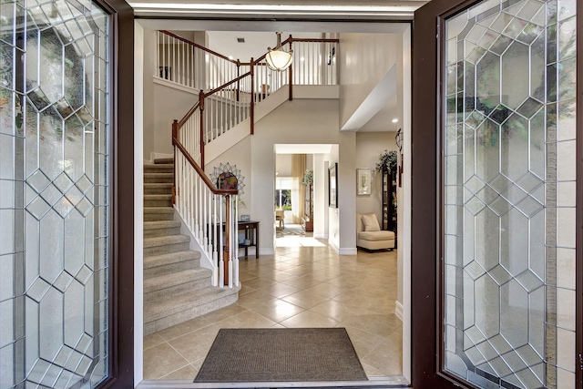 view of tiled entryway