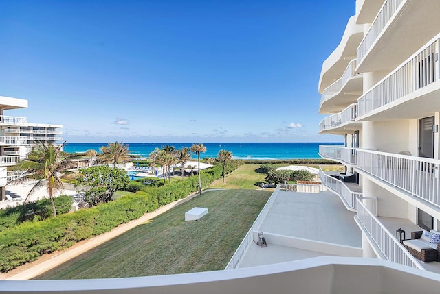 water view with a view of the beach