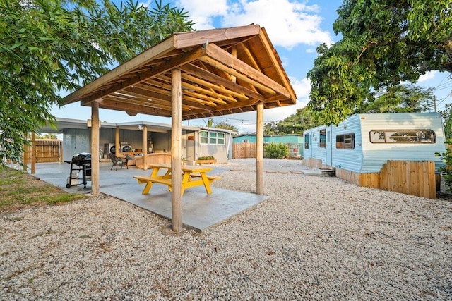 view of patio / terrace with a grill