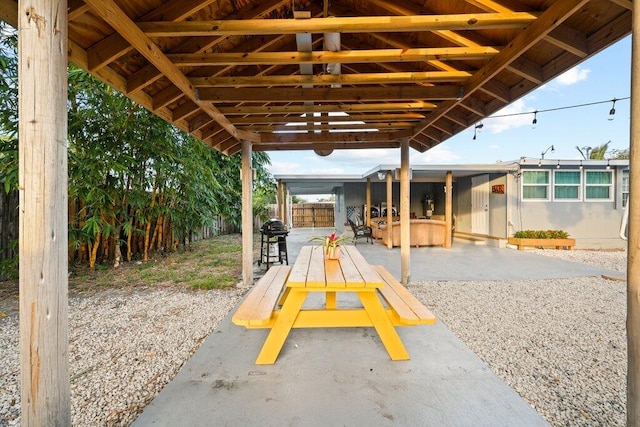 5219 NE 20th Ter, Pompano Beach, FL 33064 - view of patio with grilling area and fence