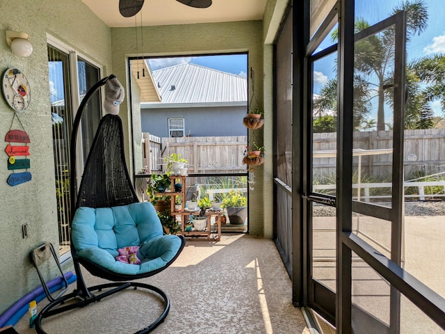 sunroom / solarium featuring a wealth of natural light