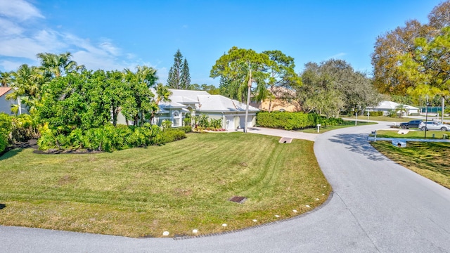 exterior space with a front yard