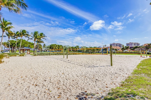 view of community featuring volleyball court