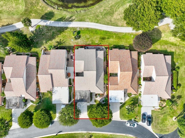 aerial view featuring a residential view