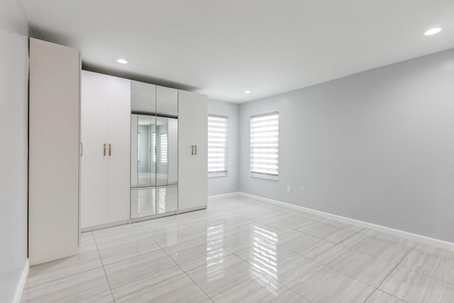 view of tiled spare room