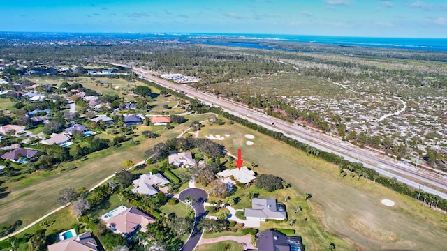 drone / aerial view with a residential view