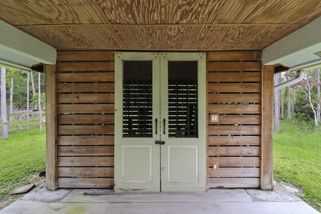 exterior space with french doors