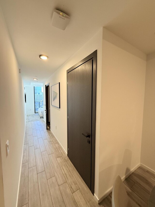 398 NE 5th St Unit 1715, Miami, FL 33132 - corridor with light hardwood / wood-style floors