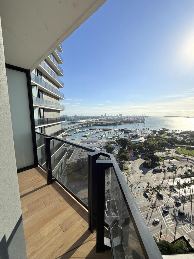 398 NE 5th St Unit 1715, Miami, FL 33132 - balcony with a water view