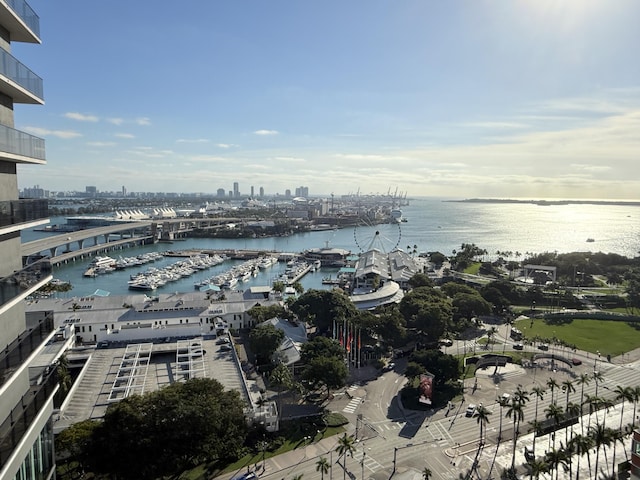 398 NE 5th St Unit 1715, Miami, FL 33132 - aerial view with a water view