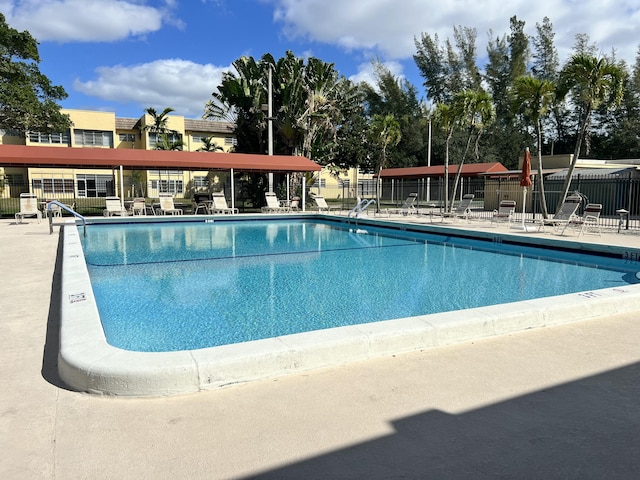 view of pool featuring a patio area