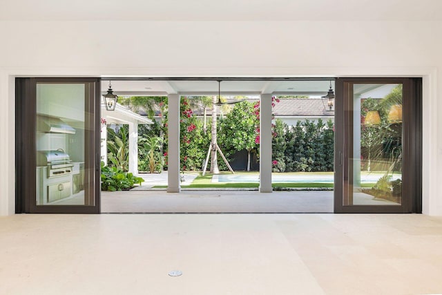 doorway featuring french doors and a wealth of natural light