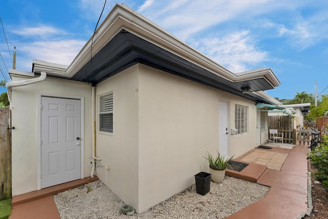 view of home's exterior featuring a patio