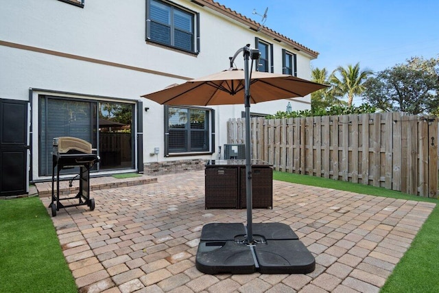 view of patio / terrace featuring area for grilling