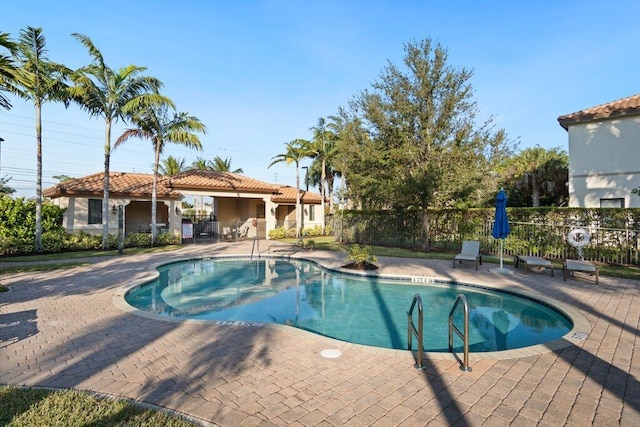 view of pool with a patio area