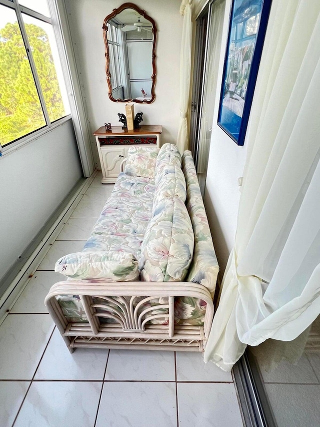 view of tiled bedroom