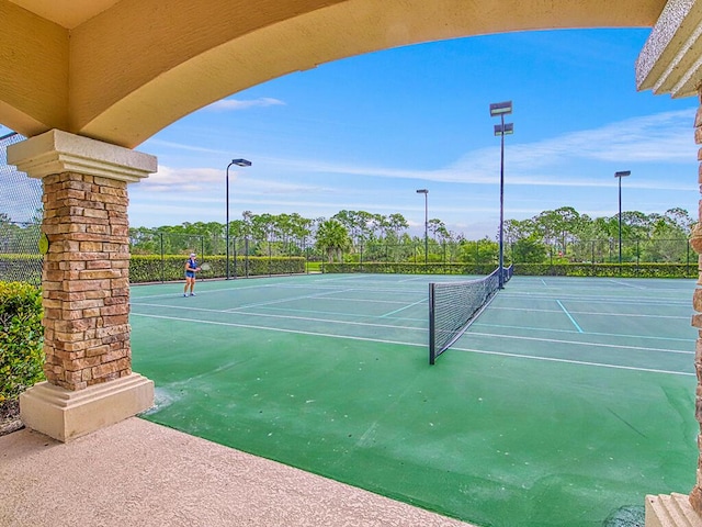 view of tennis court