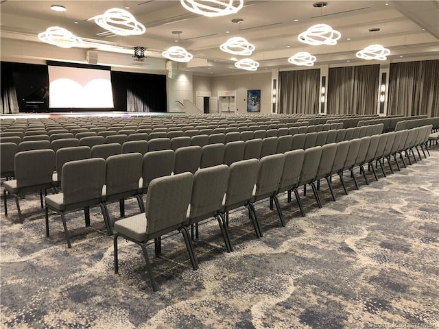 cinema with carpet flooring