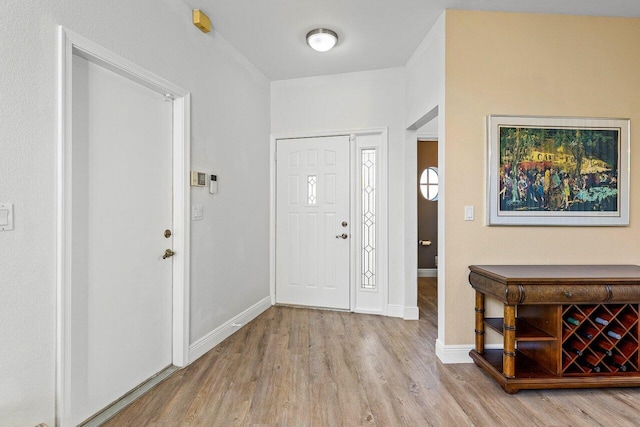 entrance foyer featuring light hardwood / wood-style flooring