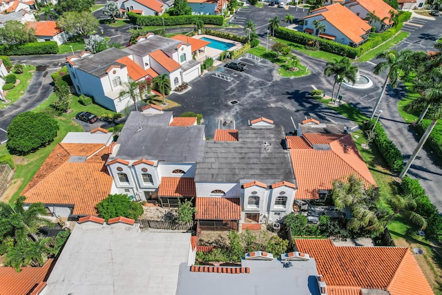 bird's eye view with a residential view