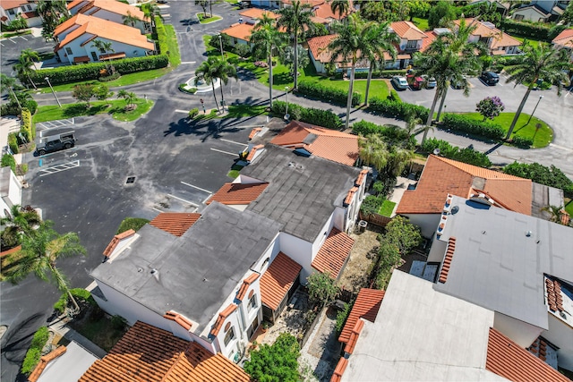 aerial view with a residential view