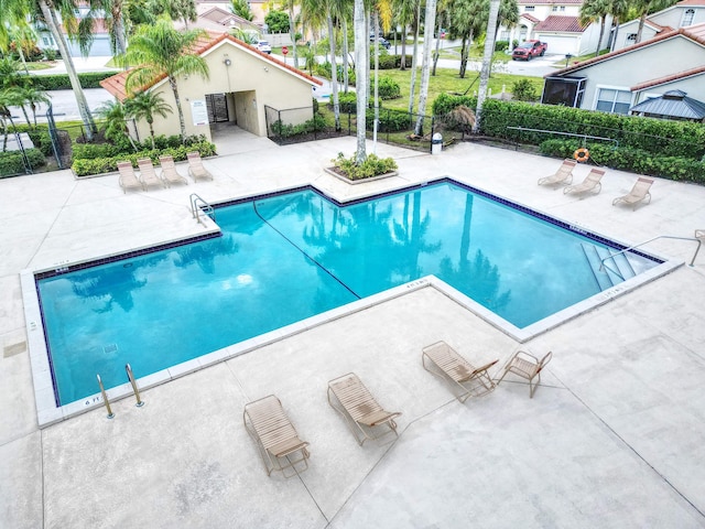 view of pool with a patio area