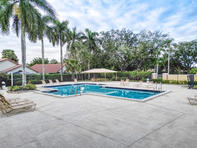 view of pool with a patio area