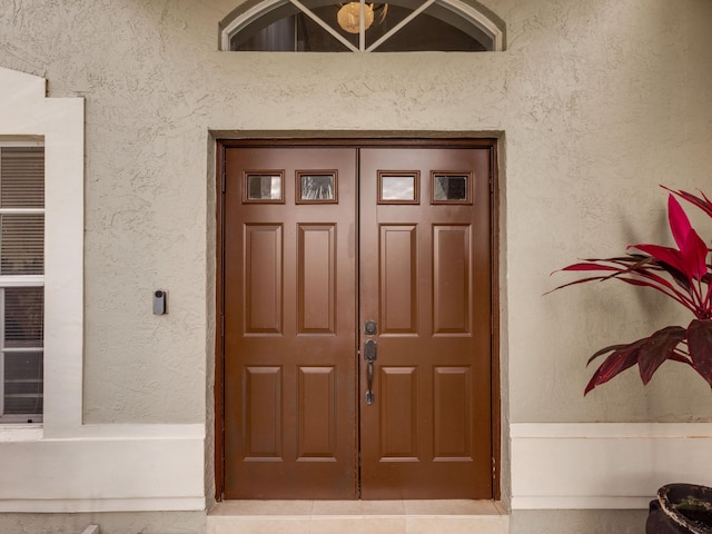 view of doorway to property