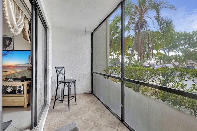 view of sunroom