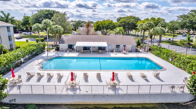 view of pool with a patio