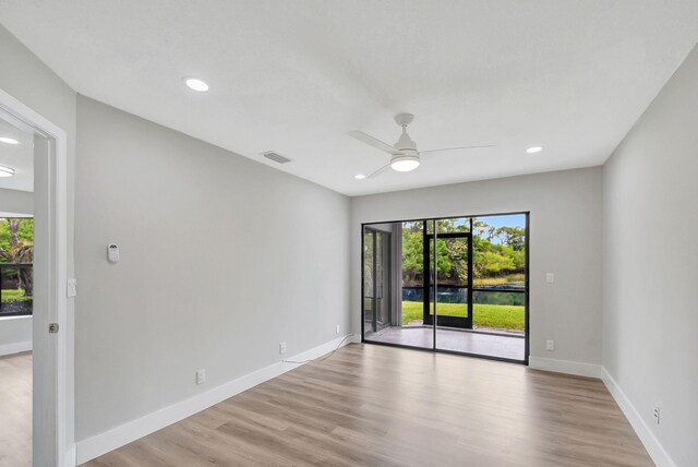 unfurnished living room with light hardwood / wood-style floors