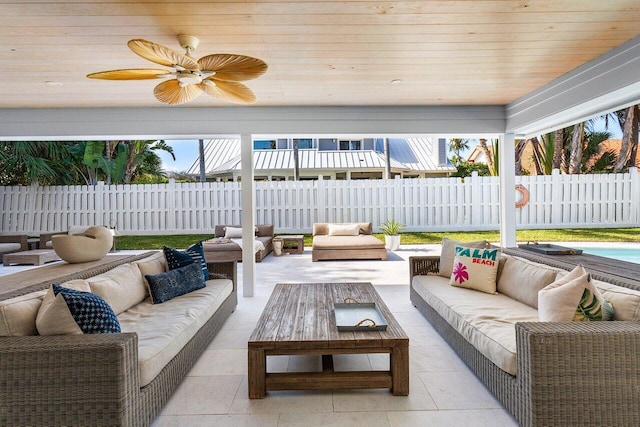 sunroom with wood ceiling