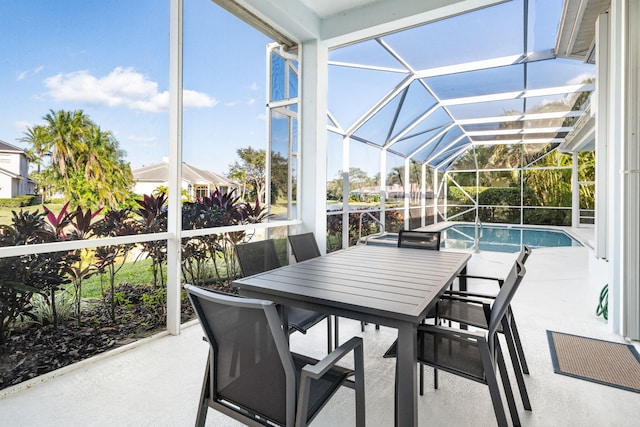 view of sunroom