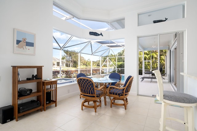 view of sunroom